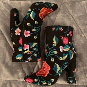 Brand NEW JustFab Embroidered Booties
